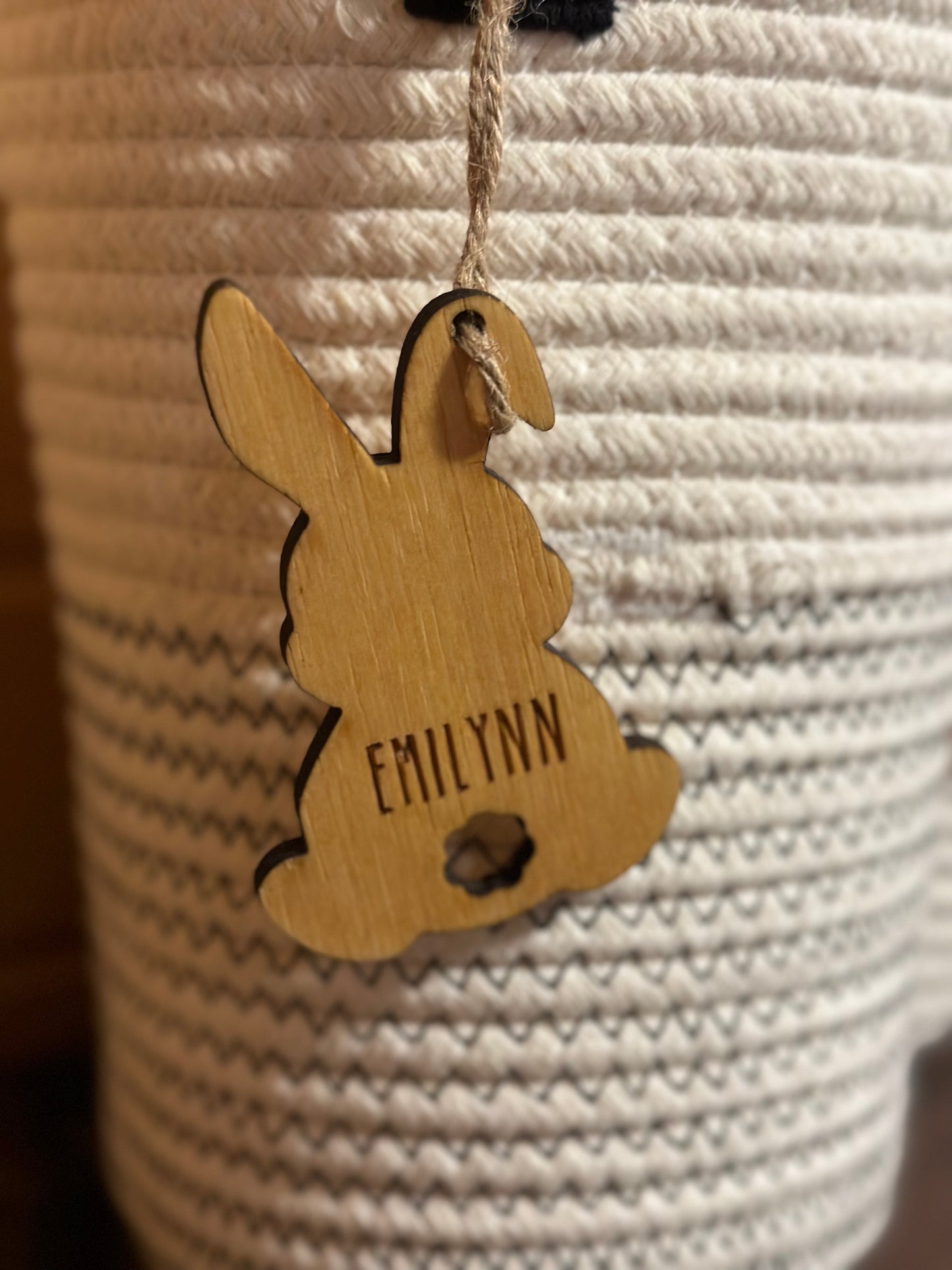 Easter Basket Bunny Tag